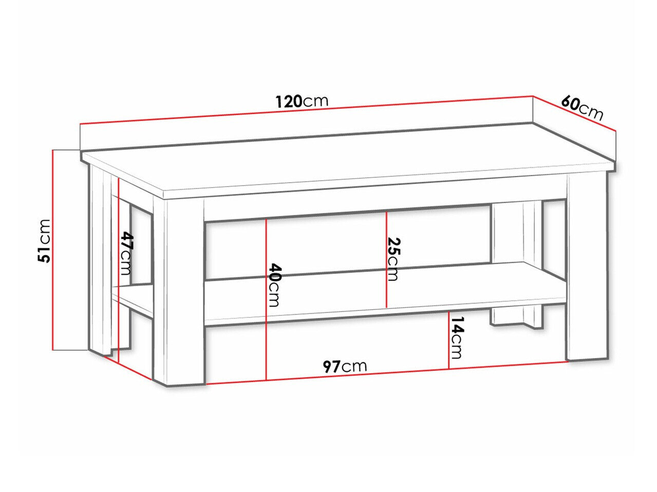 Sofabord Ferdore 149
