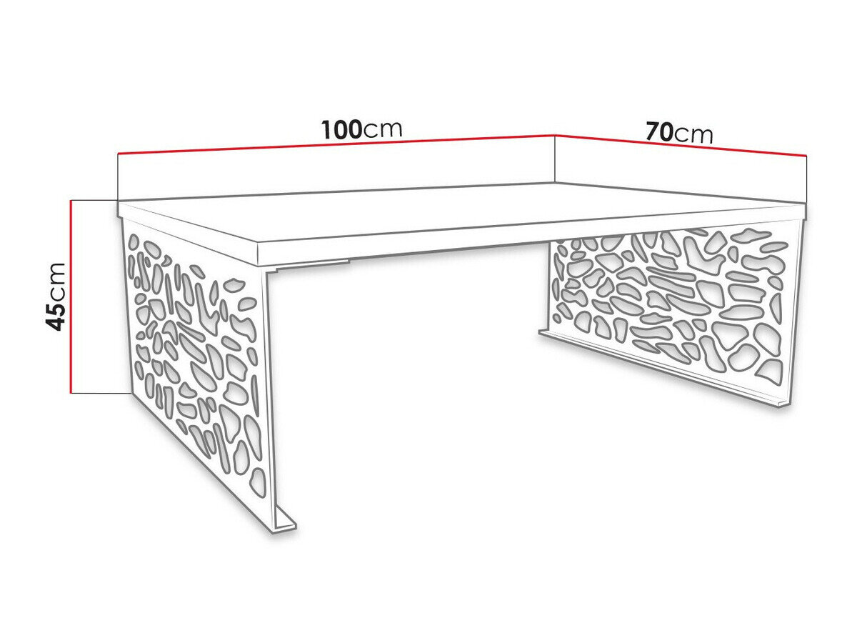 Sofabord Germantown 107 (Blank sort + Mat sort)