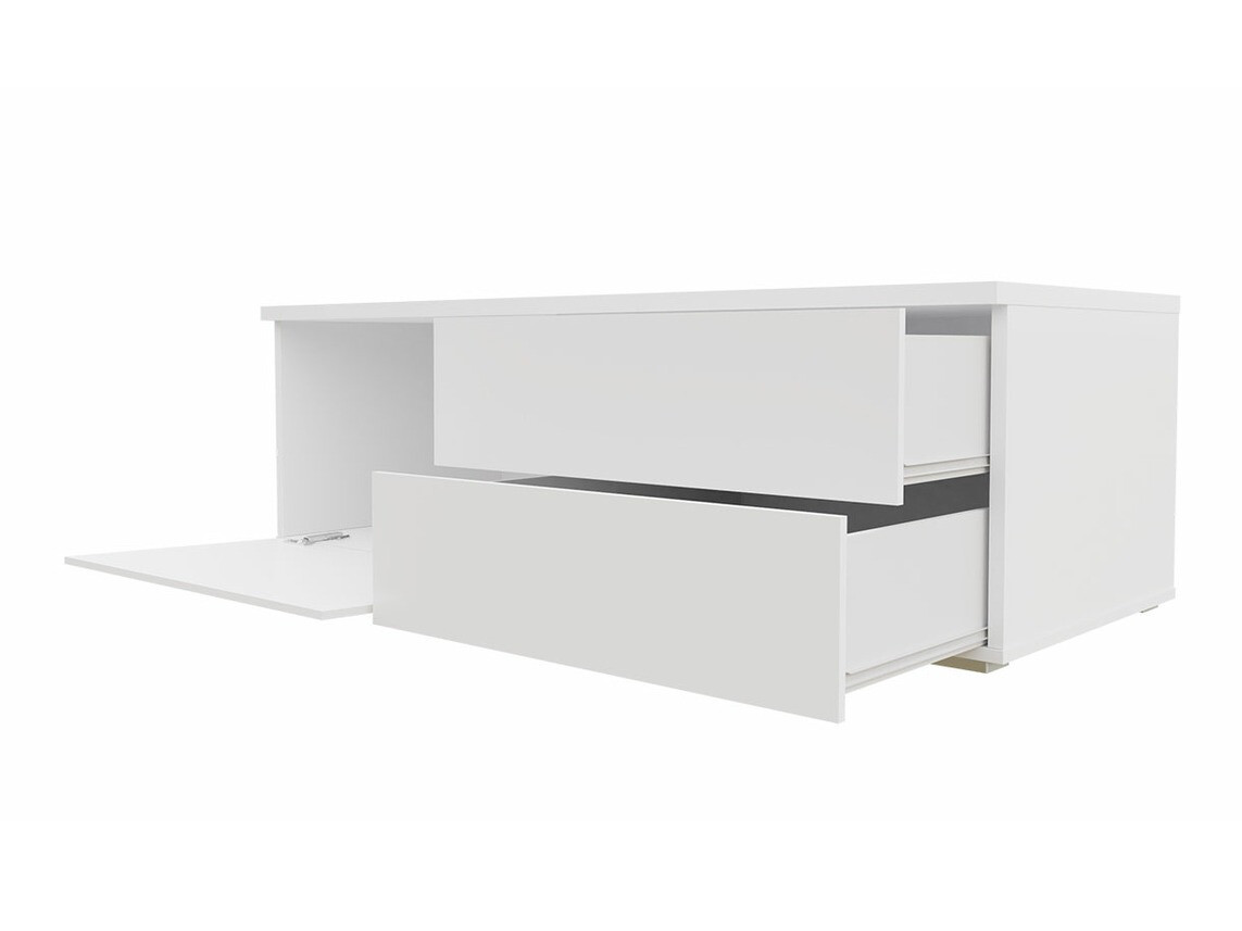 TV-bord Hortus (Hvid + Blank sort)