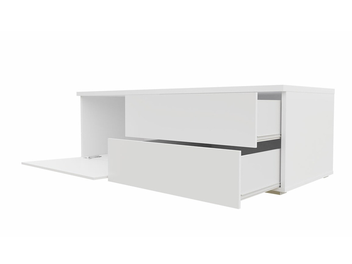 TV-bord Hortus (Hvid + Gloss grå)