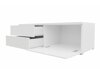 TV-bord Nashville 129 (Hvid + Glansfuld hvid)