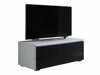 TV-bord Nashville 130 (Hvid + Blank sort)