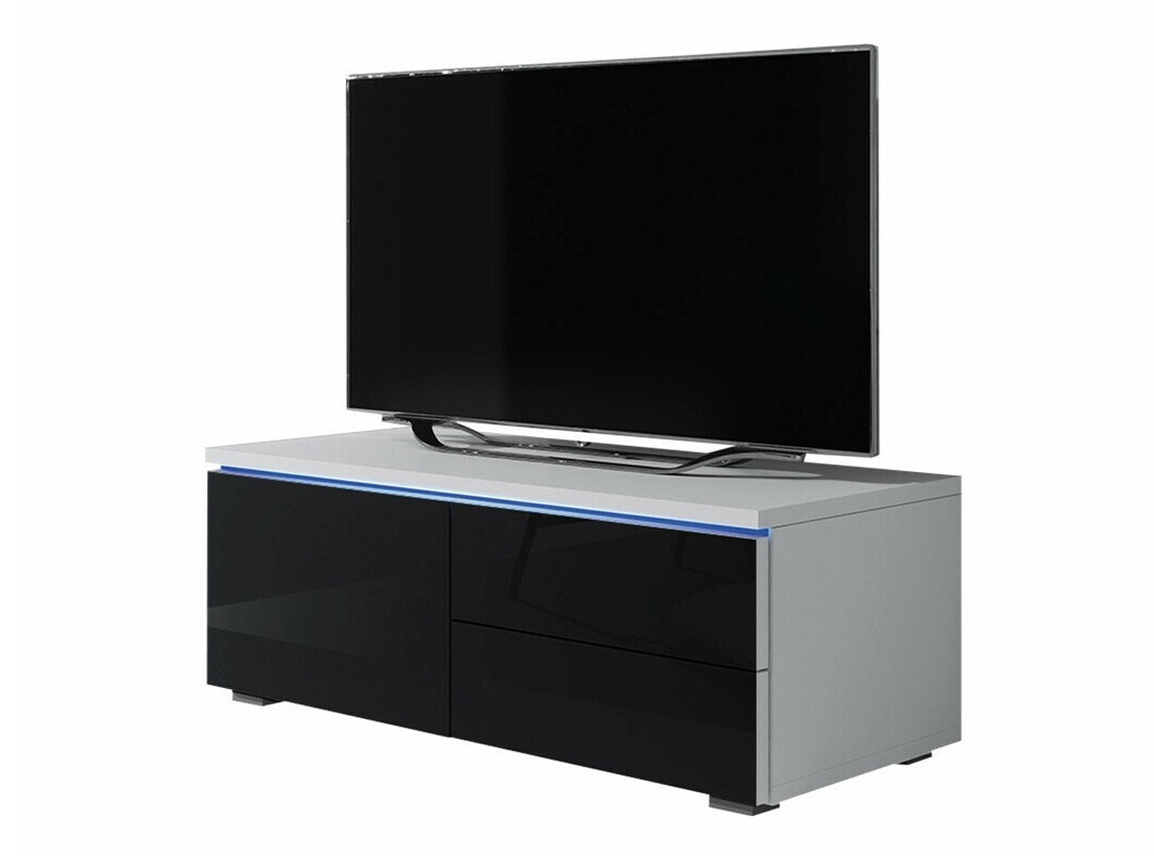 TV-bord Uva VI (Hvid + Blank sort)