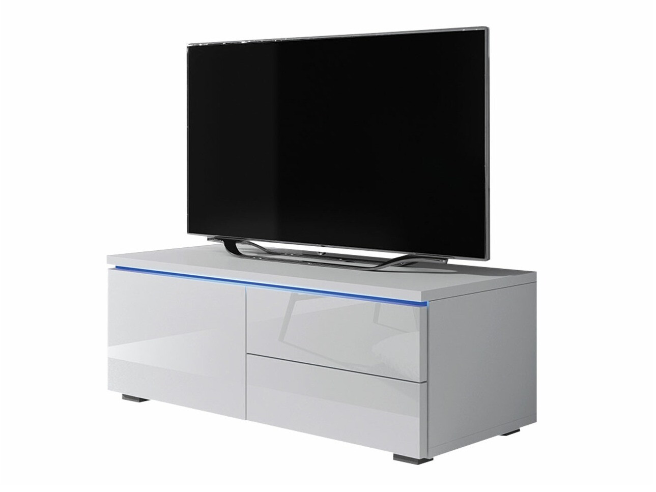 TV-bord Uva VI (Hvid + Glansfuld hvid)