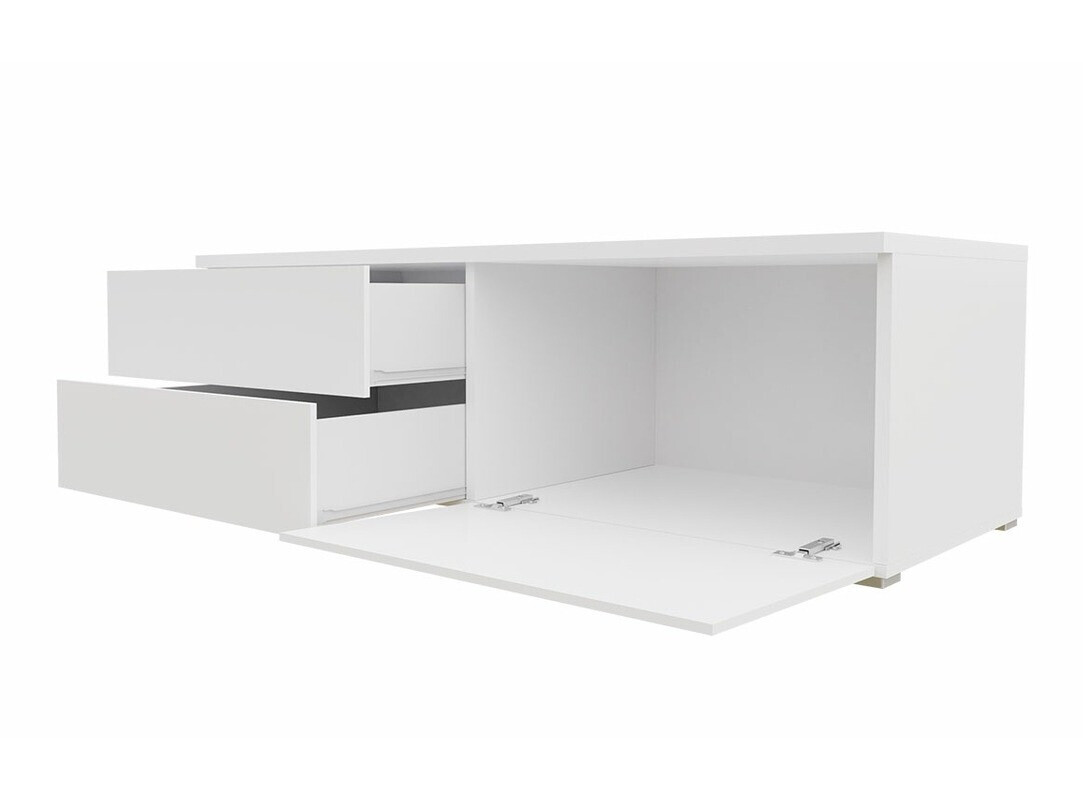 TV-bord Uva VI (Hvid + Glansfuld hvid)