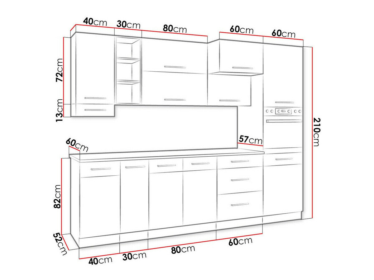 Modulkøkkensæt Wood White 137
