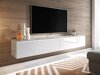TV-bord Sarasota 121 (Beton + Glansfuld hvid)