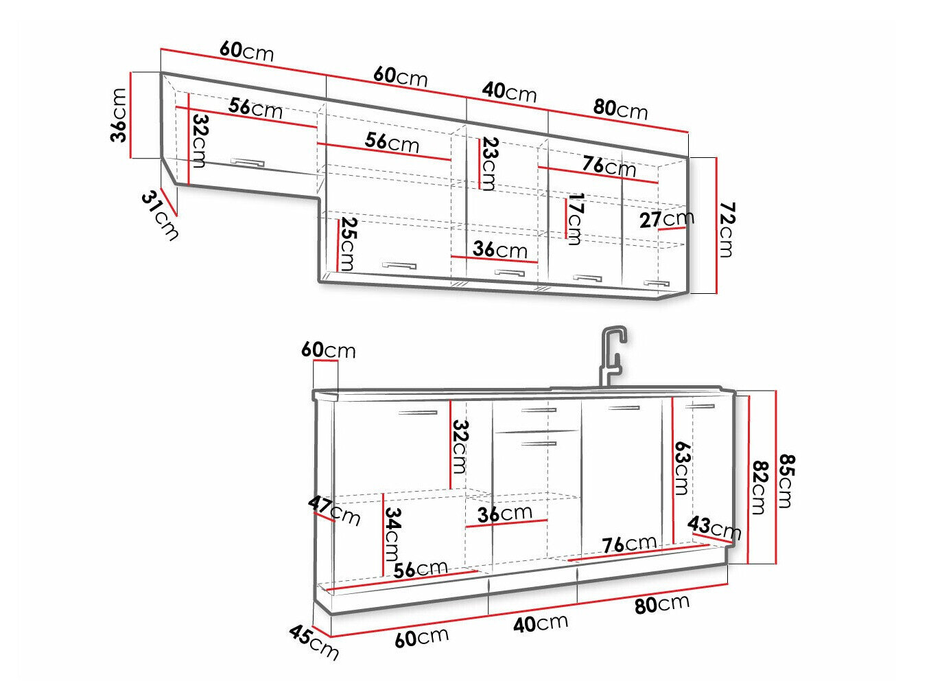 Køkkensæt Trenton 173