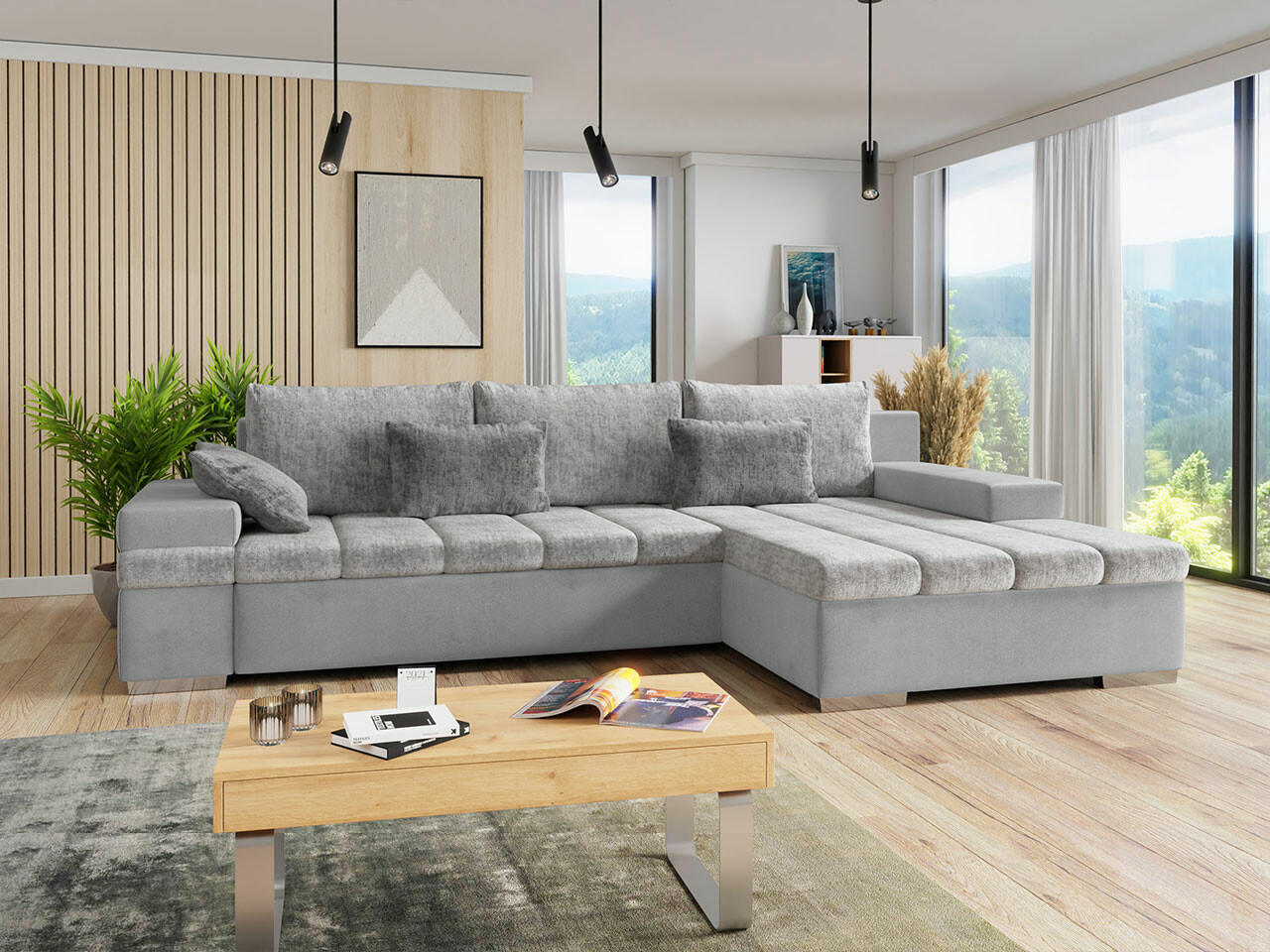 Hjørnesofa Comfivo Olivetum II (Venus Velvet 2921 + Miu 2059 + Miu 2058)