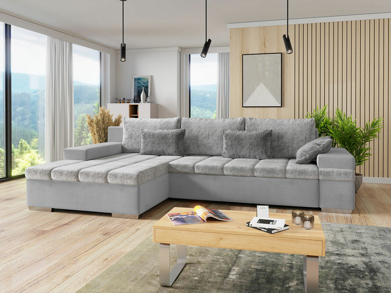 Hjørnesofa Comfivo Olivetum II (Venus Velvet 2921 + Miu 2059 + Miu 2058)