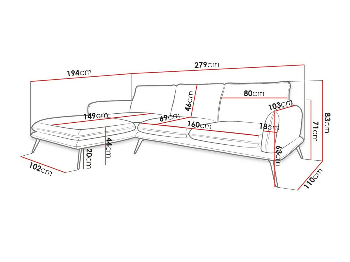Hjørnesofa Evarveni 101 (Zetta 291)