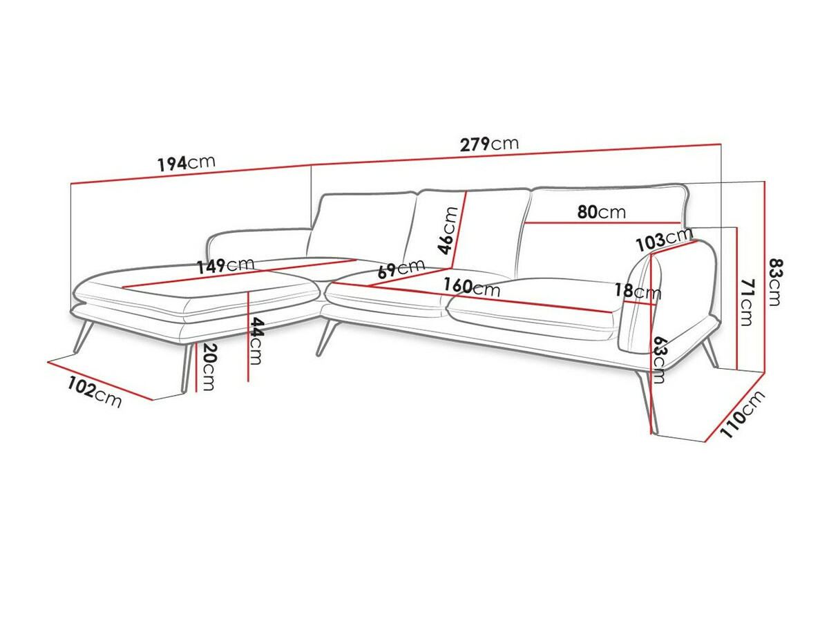 Hjørnesofa Evarveni 101 (Zetta 302)