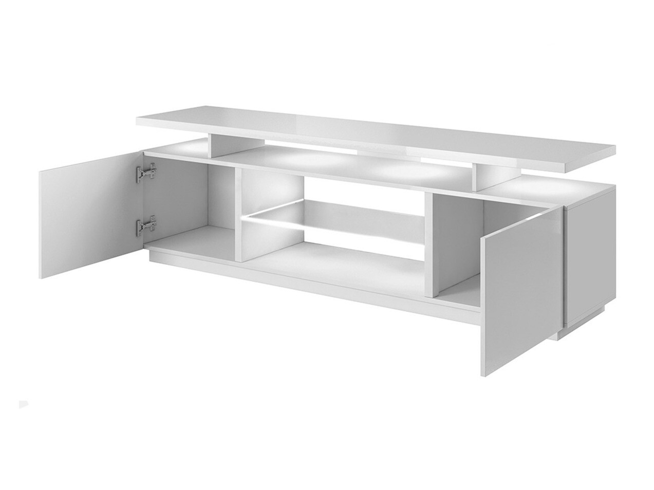 TV-bord Figura (Grå + Gloss grå)