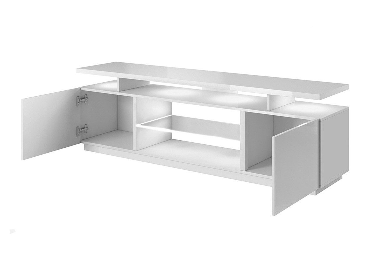 TV-bord Figura (Sort + Blank sort)