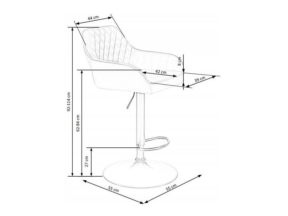 Counterstol Houston 972 (Grå)