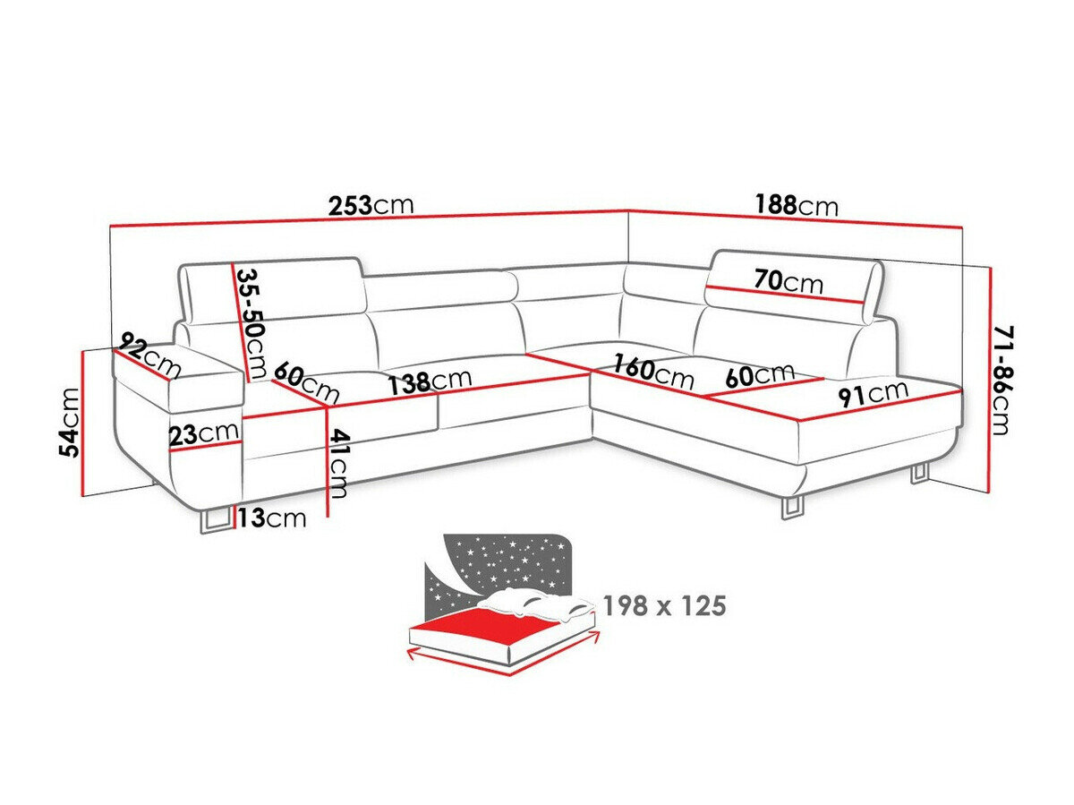 Hjørnesofa Comfivo 306 (Poso 05)