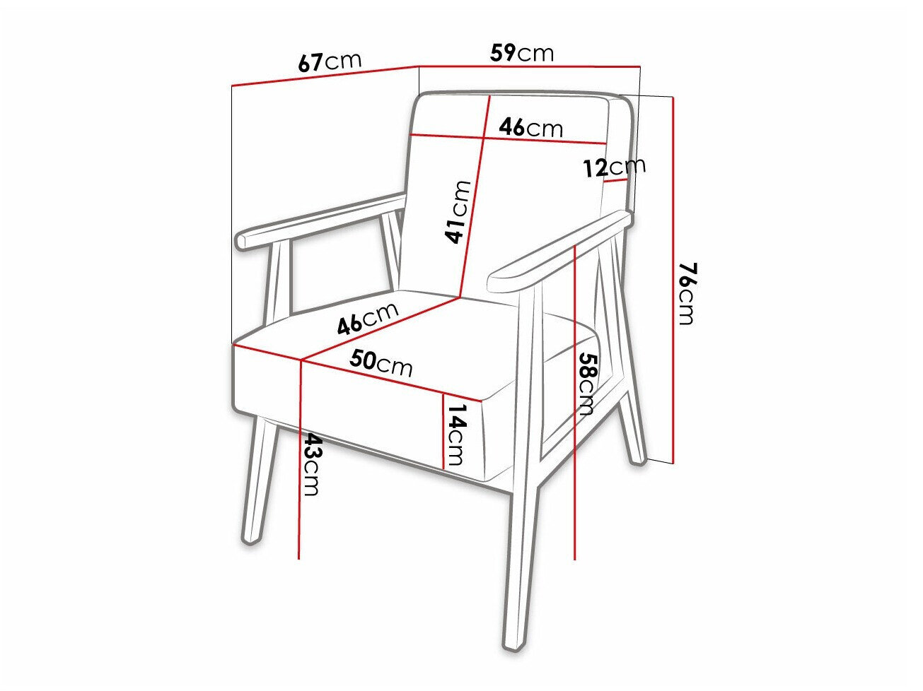Lænestol Clovis 100 (Poso 01)
