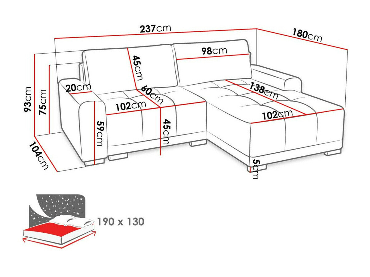 Hjørnesofa Columbus 183 (Country 8)