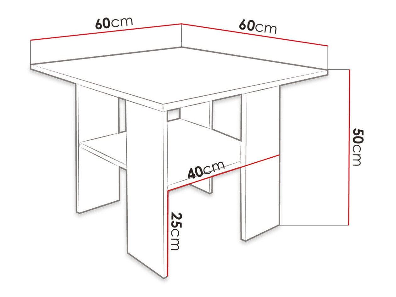 Sofabord Reading 102 (Sort + Craft egetræ)