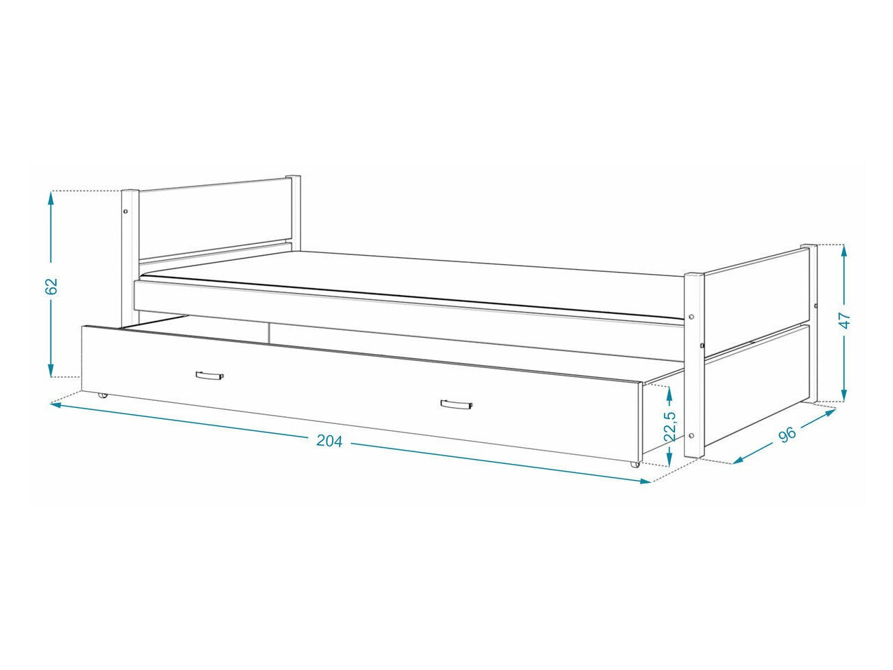 Seng Aurora 176 (Hvid)