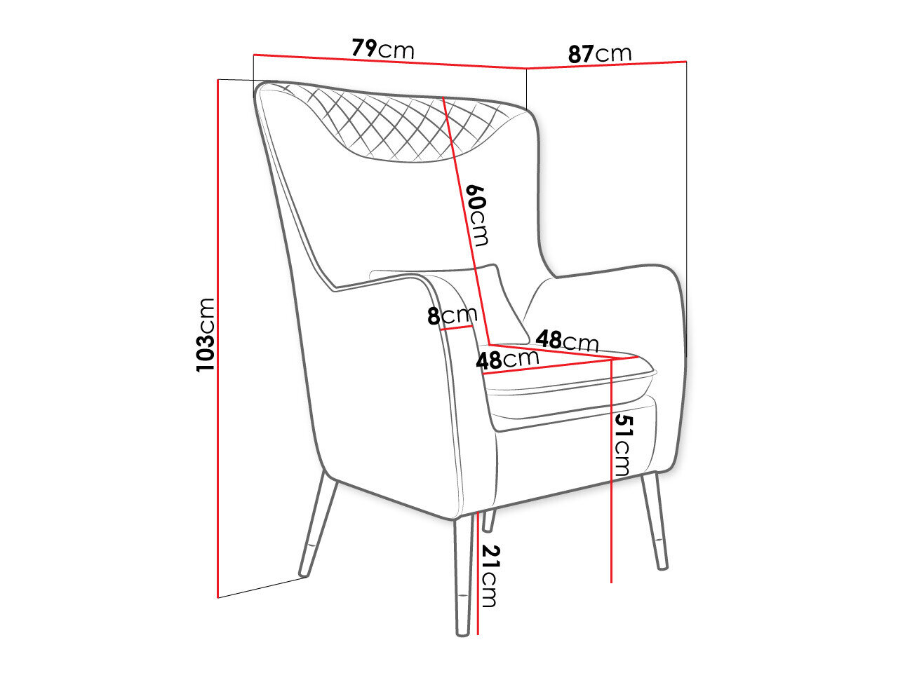 Lænestol Orem 114 (Magic Velvet 2217)