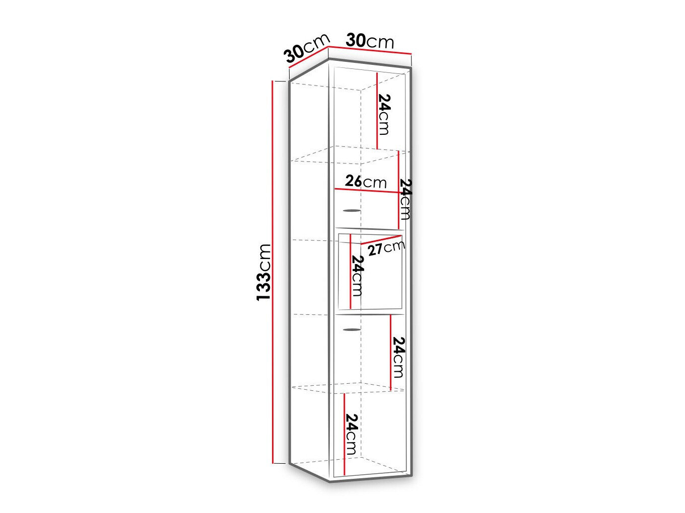 Vægmonteret badeværelsesskab Baltesi 117 (Sort + Artisan eg)