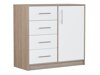 Kommode Cavmero 108 (Sonoma eg + Hvid)