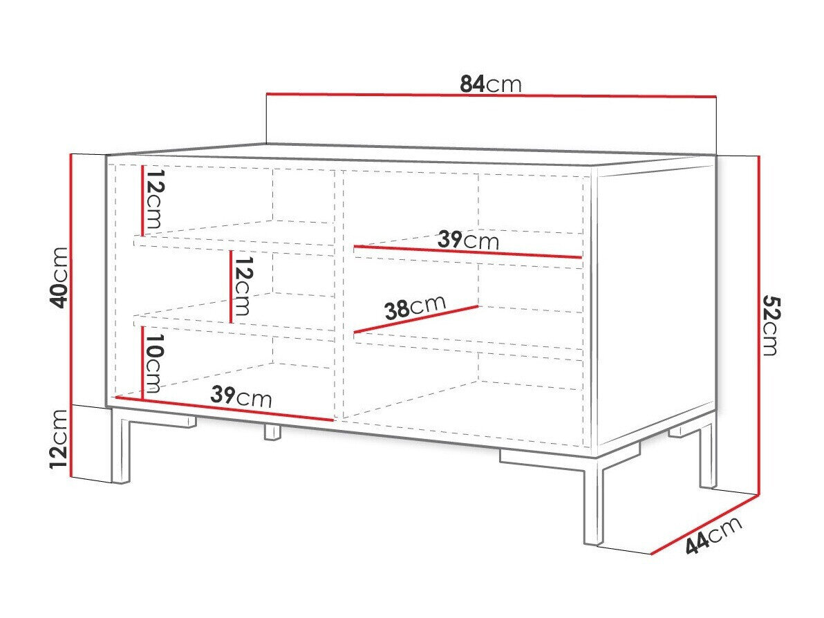 Skoskab Tivsoa 111 (Craft egetræ + Sort)