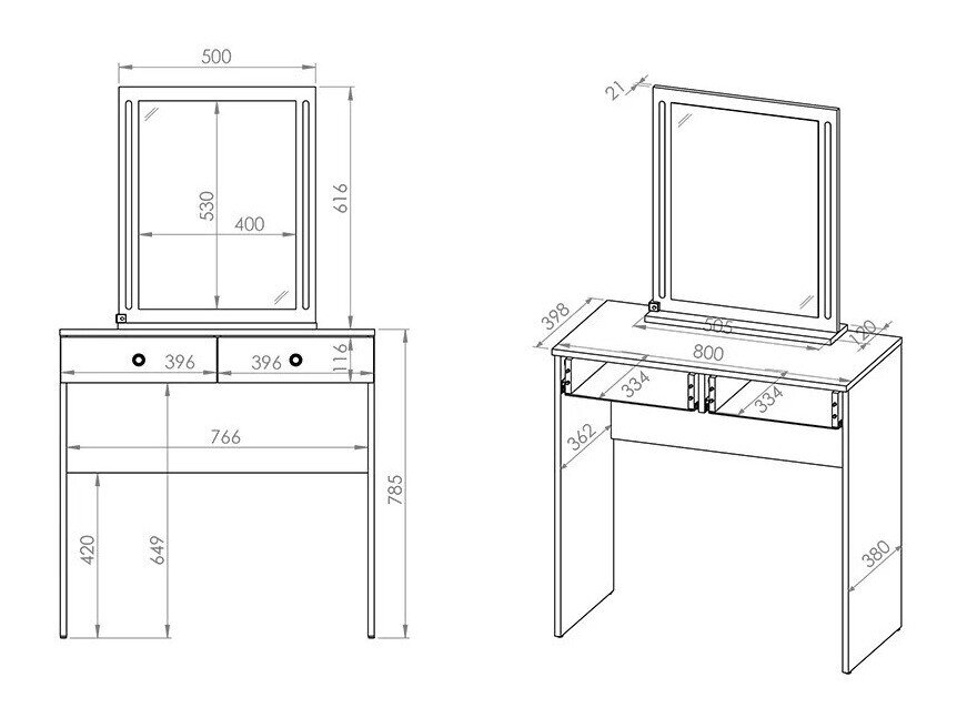Sminkebord Madison 162