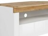 TV-bord Sonsoru 107 (Hvid + Glansfuld hvid + Wotan eg)