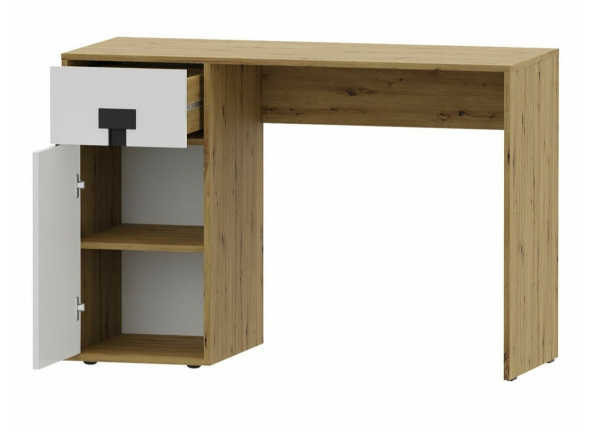 Skrivebord Florevi 100 (Gloss grå + Artisan eg)