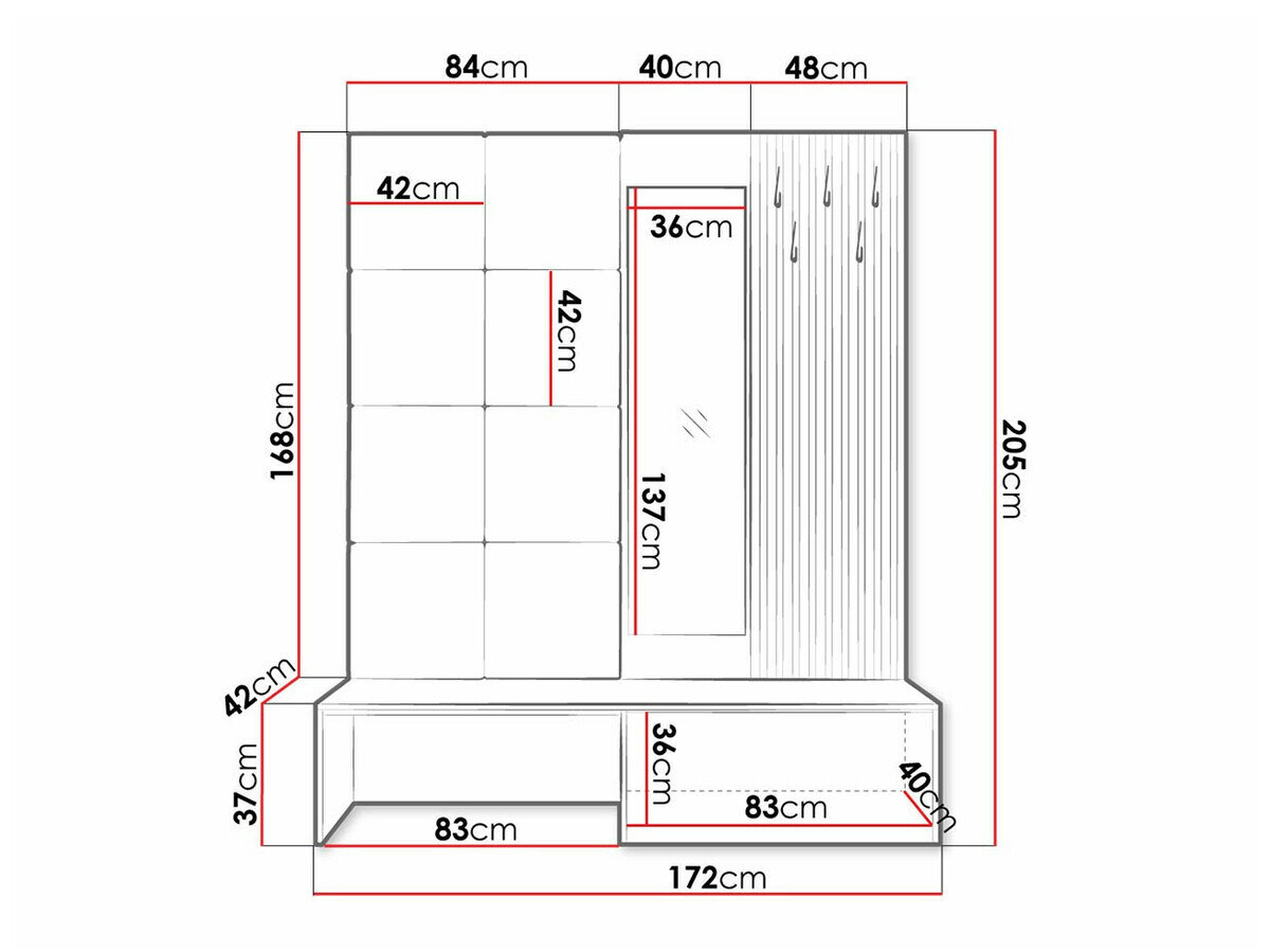 Entrésæt Hartford 322 (Artisan eg + Manila 16)