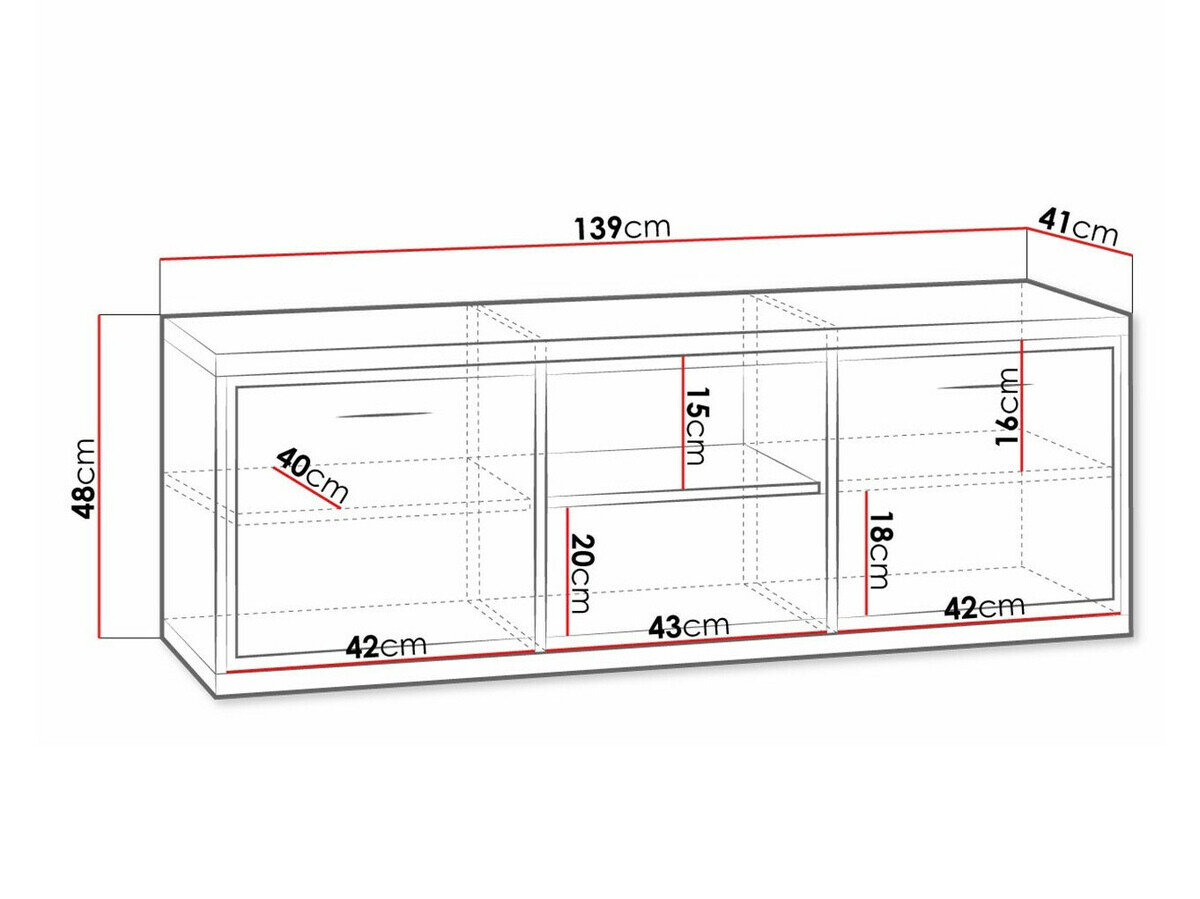 TV-bord Etrmoni 112 (Lyst træ)