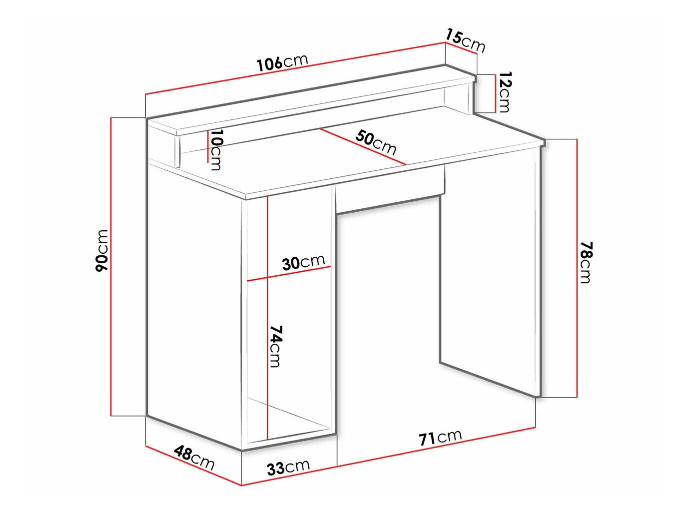 Gamingbord Hartford 324 (Hvid)