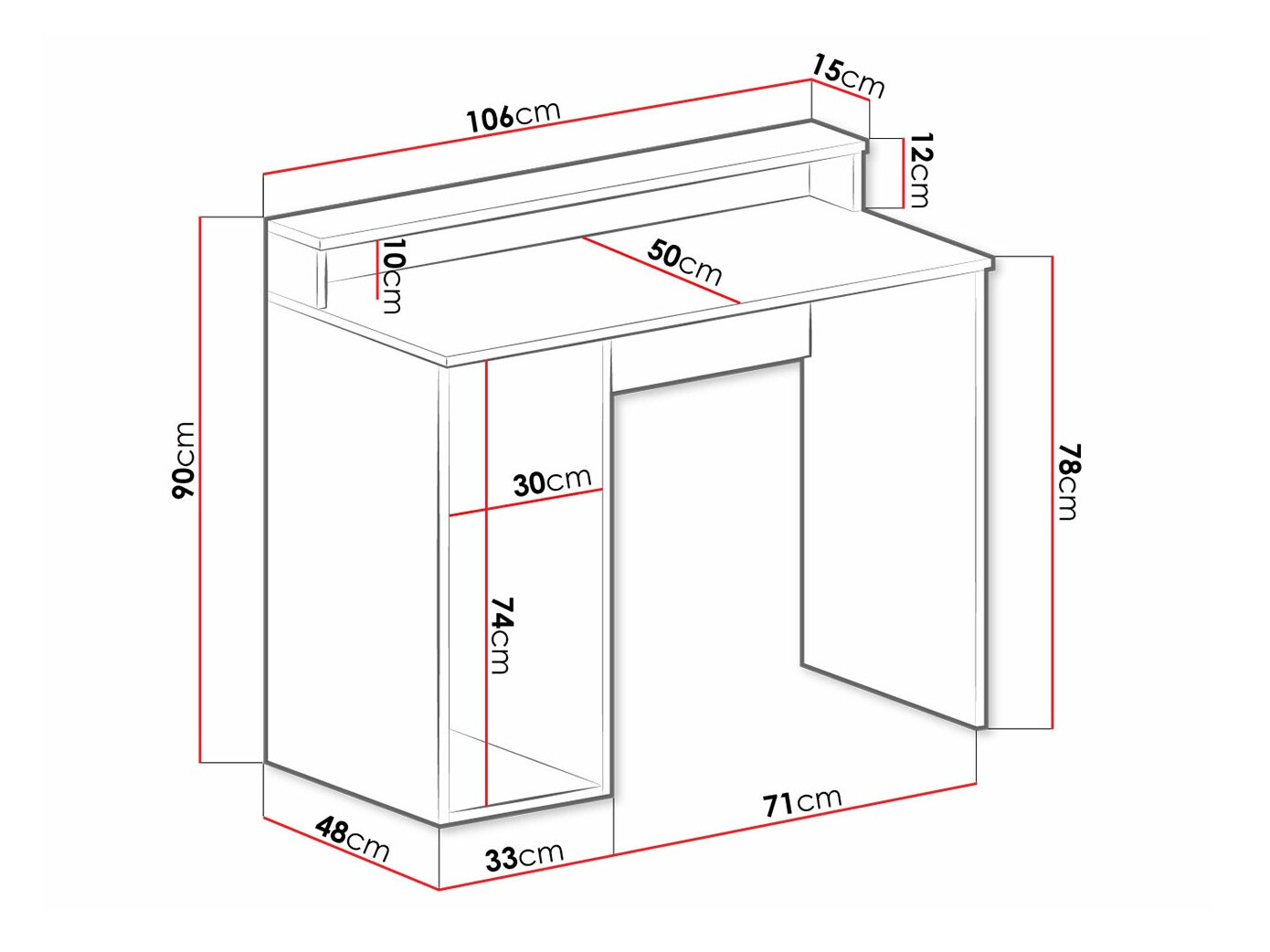 Gamingbord Lila I (Sort)