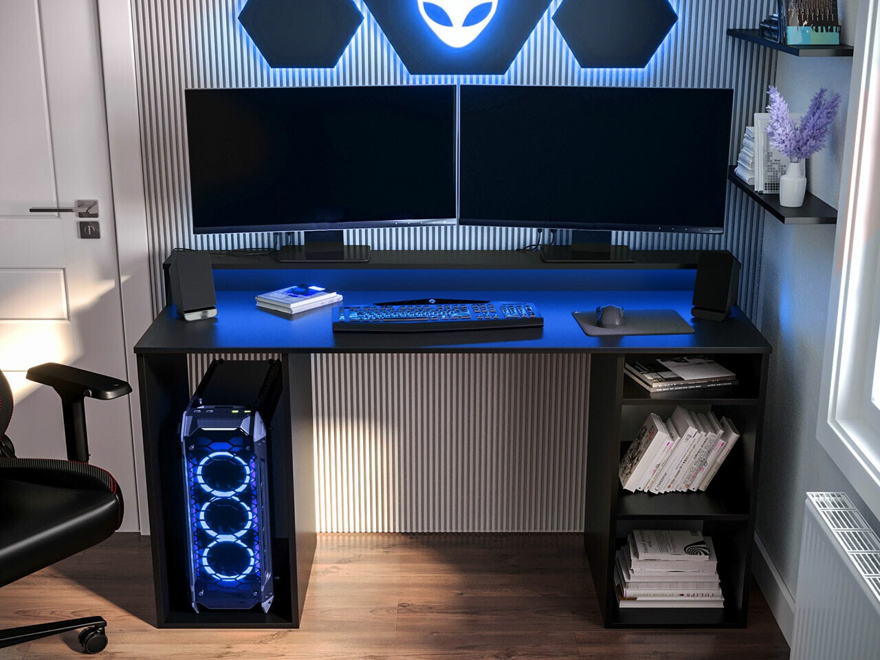 Gamingbord Lila (Sort)
