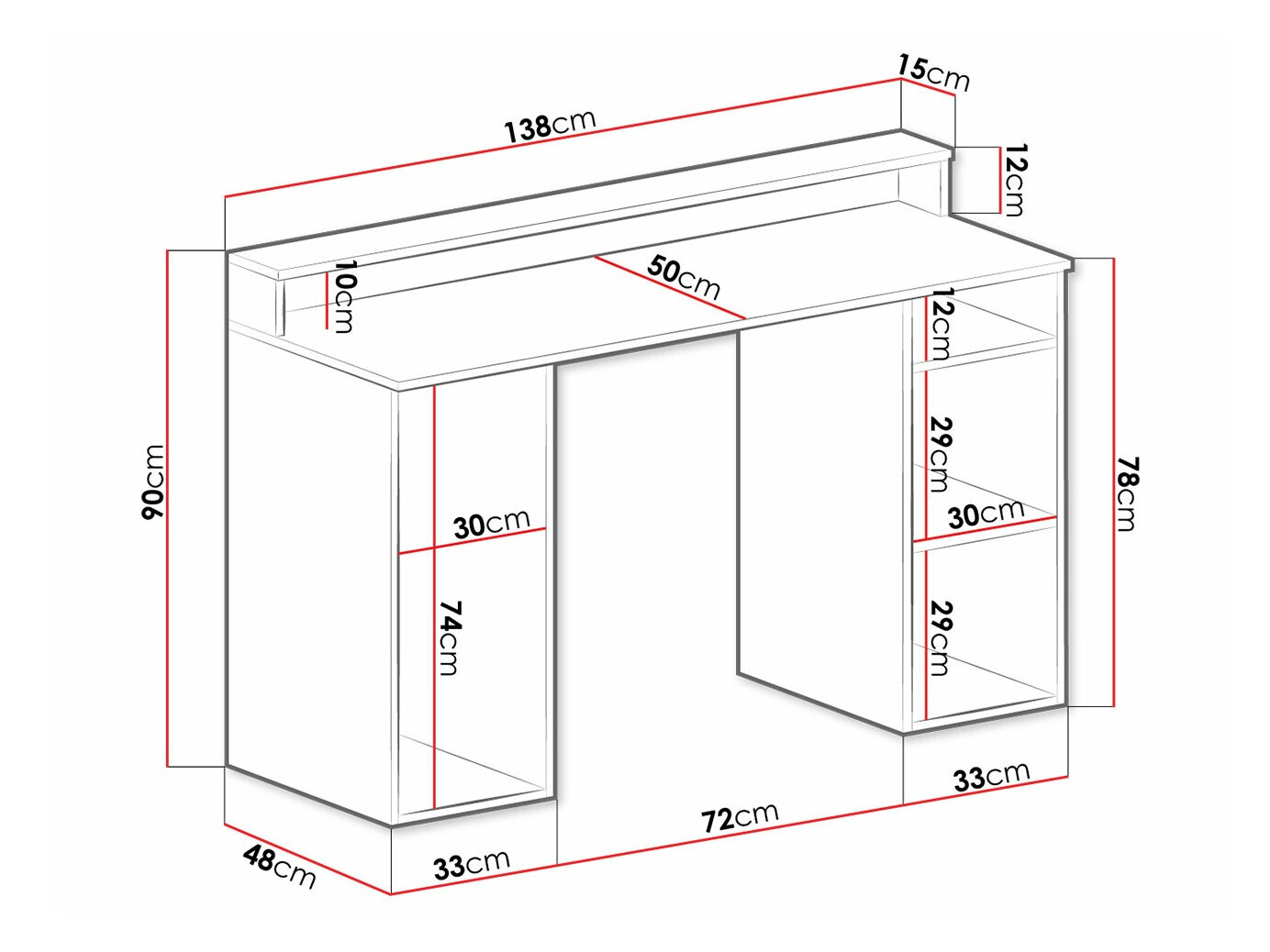 Gamingbord Lila (Sort)