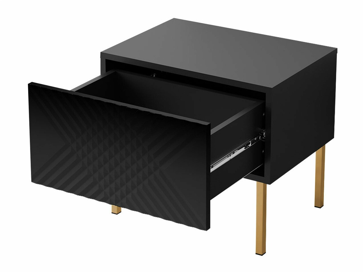Sengebord Natar (Hvid + Glansfuld hvid)