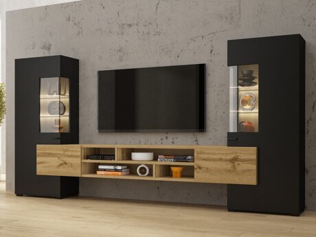 Stuemøbelsæt Mondalo 101 (Wotan eg + Mat sort)