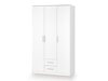 Garderobeskab Cirveso 113 (Hvid + Glansfuld hvid)
