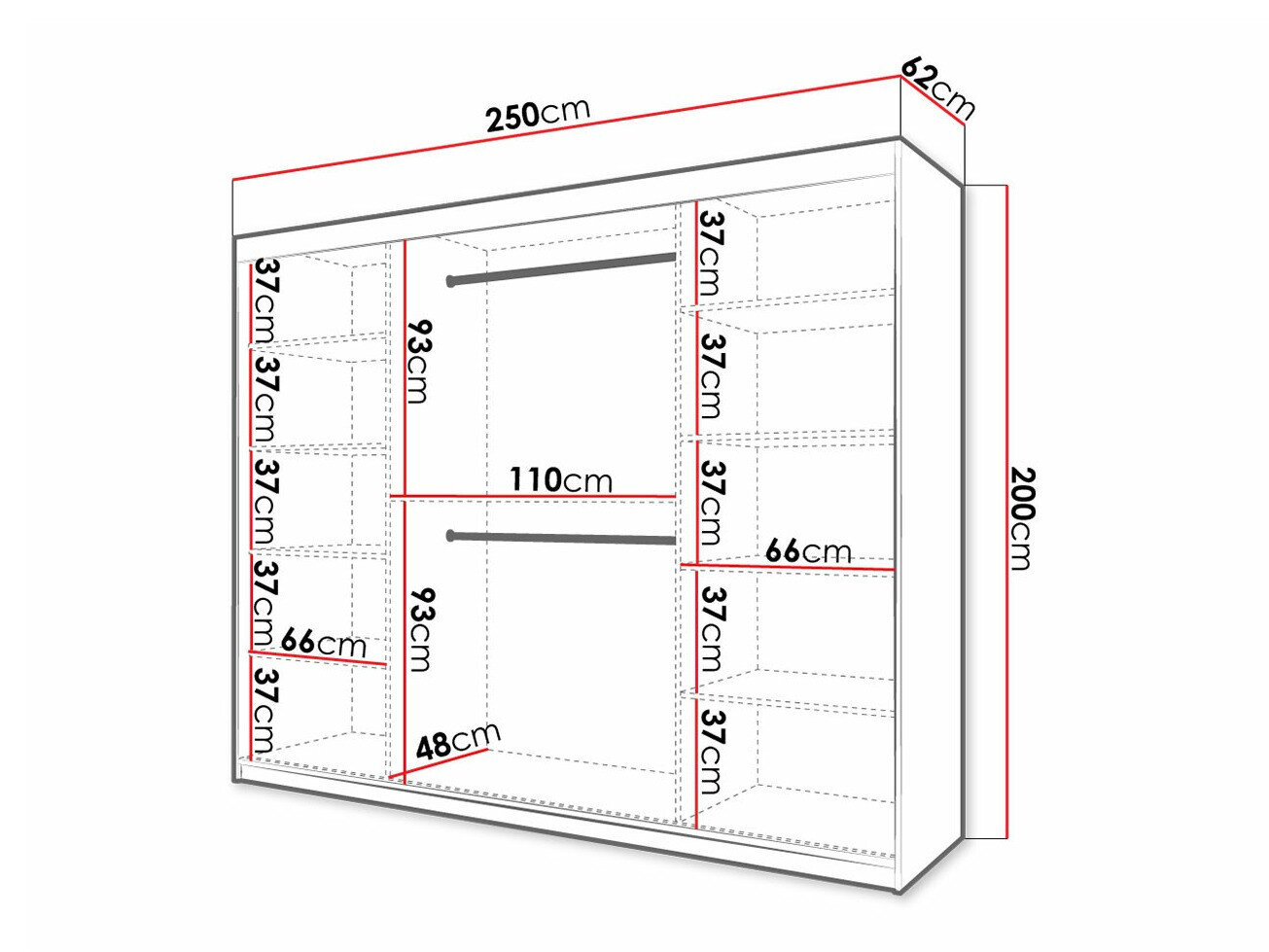Garderobeskab Hartford 339 (Hvid)