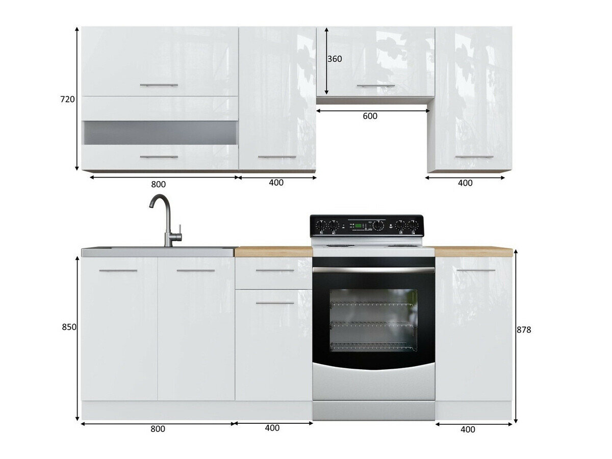 Modulkøkkensæt Tiffa White 117