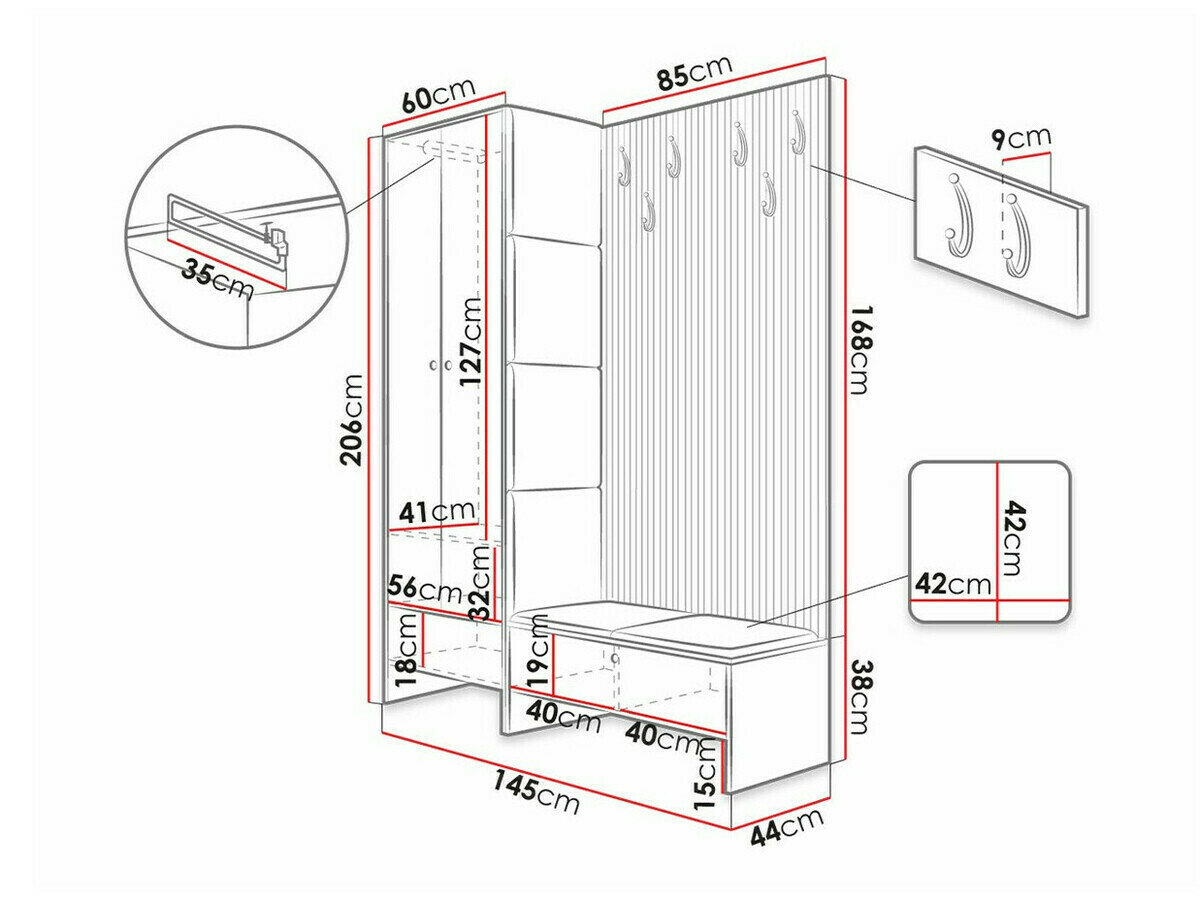 Entrésæt Hartford 320 (Artisan eg + Manila 32)