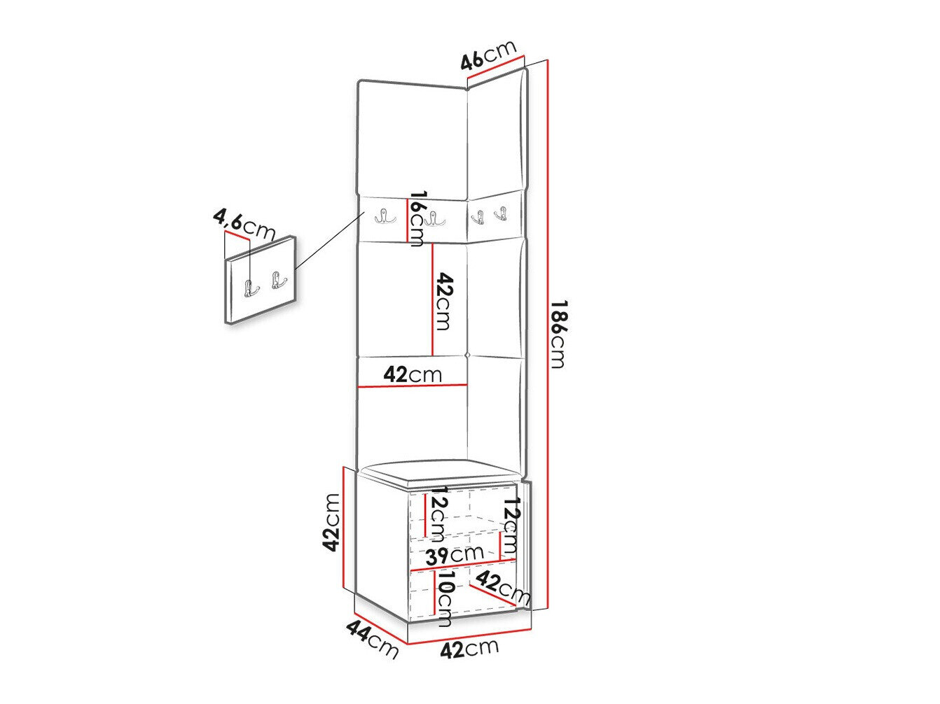 Entrésæt Hartford 347 (Hvid)