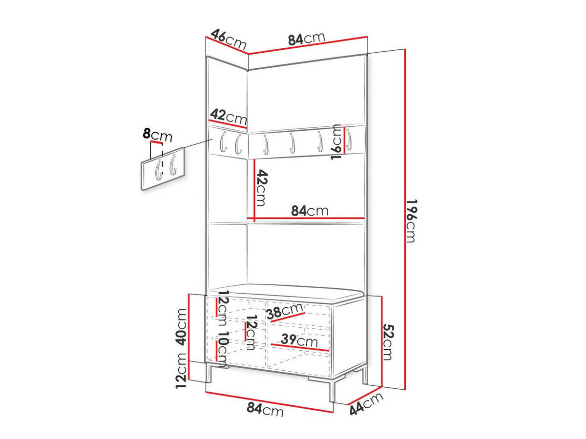 Entrésæt Tivsoa 103 (Craft egetræ)