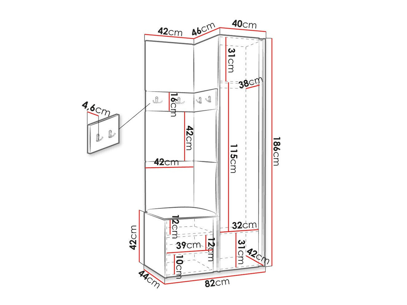 Entrésæt Hartford 348 (Hvid)