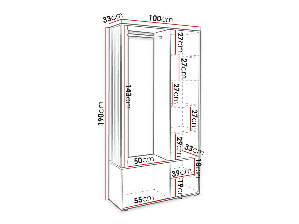 Entrésæt Stanton 145 (Artisan eg + Sort)