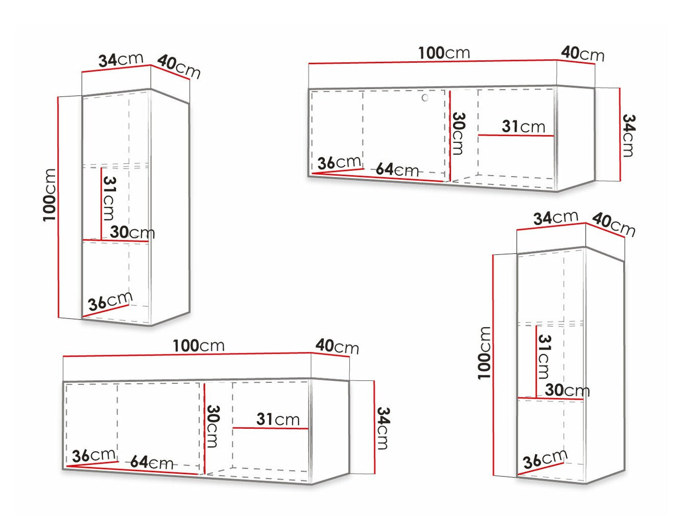 Stuemøbelsæt Elblaru 107 (Sort)