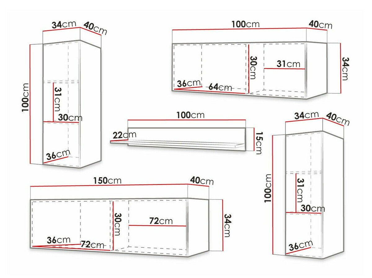 Stuemøbelsæt Elblaru 108 (Hvid)