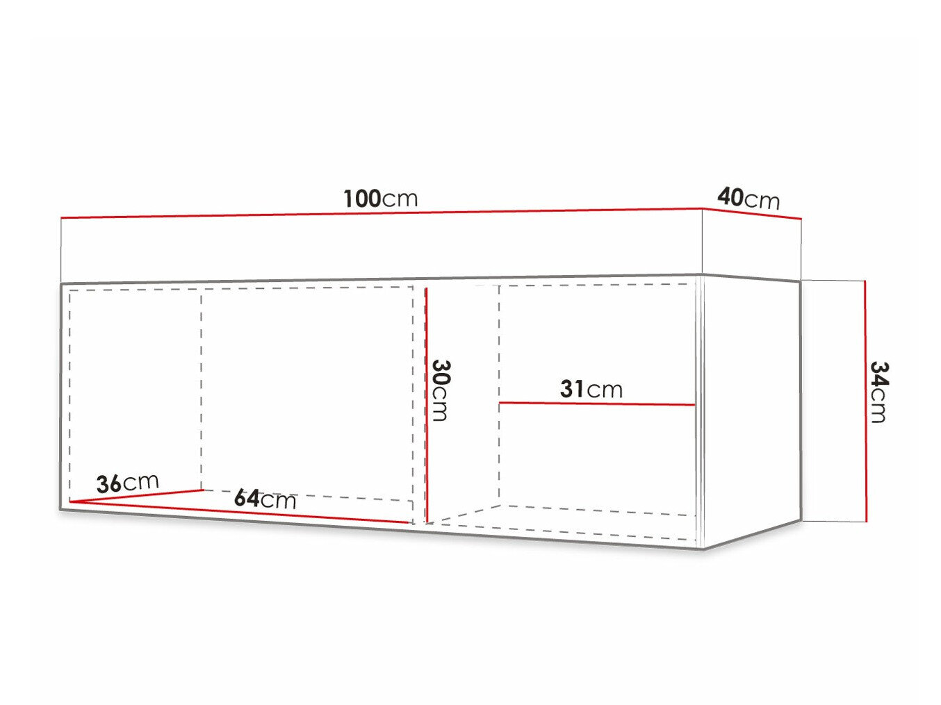 TV-bord Elblaru 105 (Sort)